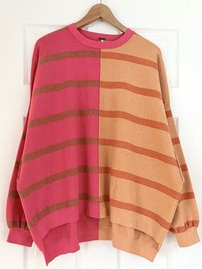 Free People Uptown Stripe Pullover Sweater Size XS